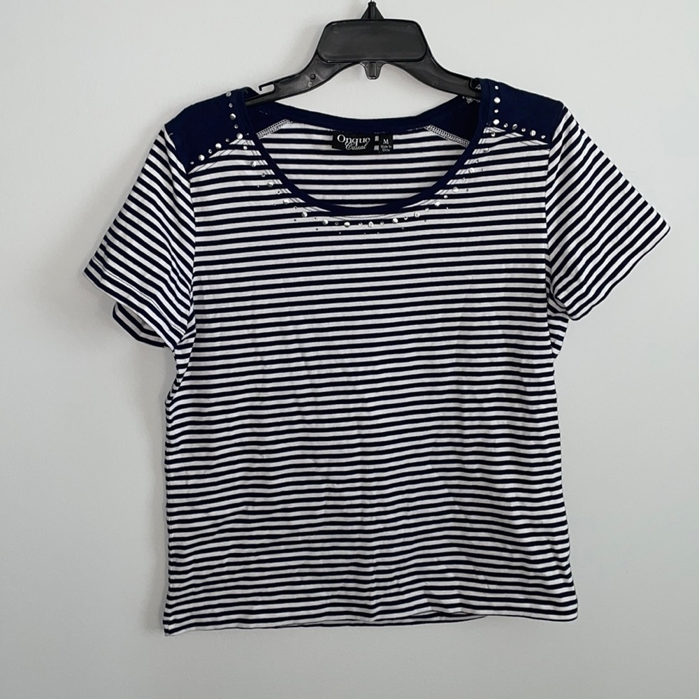 Onque Casual Navy Top - Size M